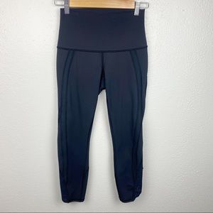 Lululemon meshed height rise crop leggings
